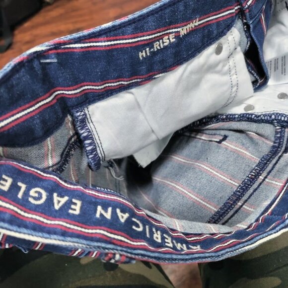 American Eagle 4th July Denim Festival Boho Y2k High Rise Mini Skirt 4 - Picture 9 of 9